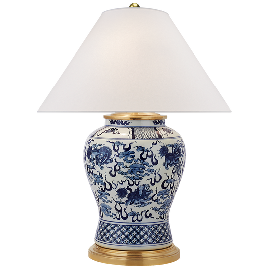 Blue & White Porcelain Lamp