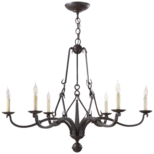 Allegra Chandelier in Aged Iron