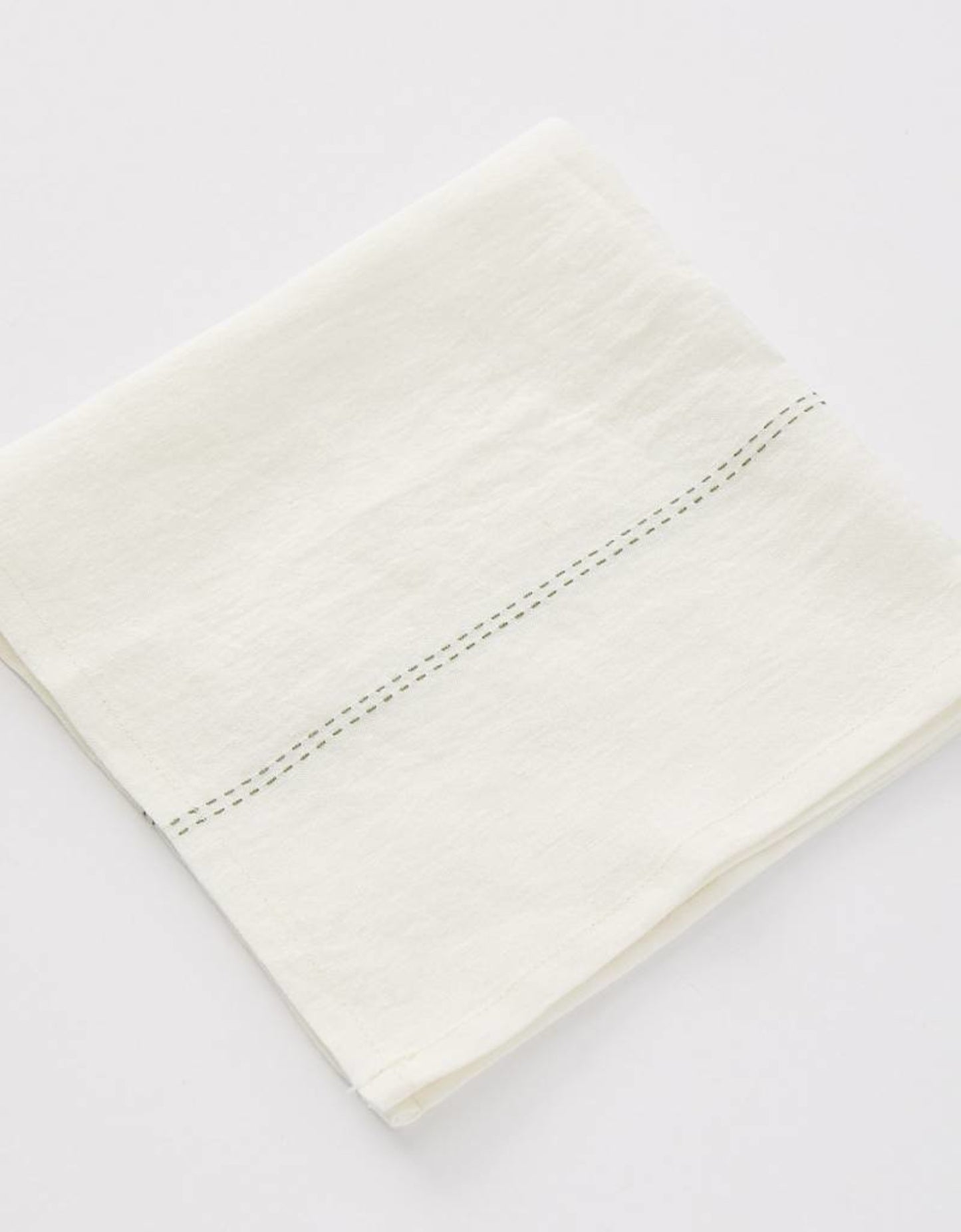 Rhythmo Napkin in Green & White