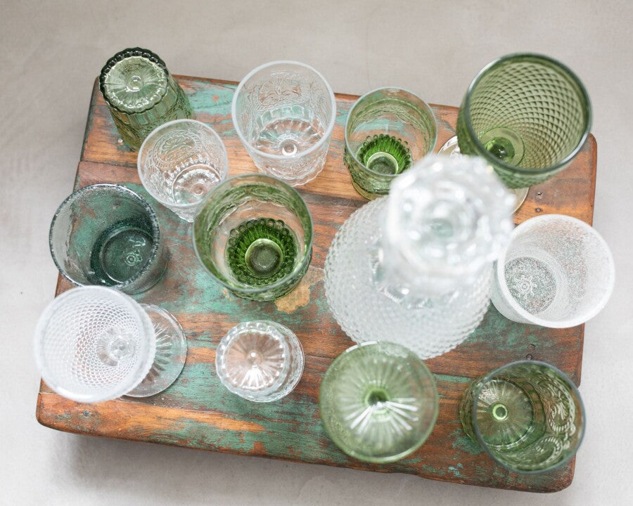 Green Diamond Wine Glass