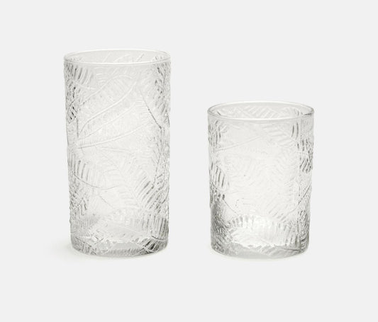 Clear Banana-Leaf Glasses