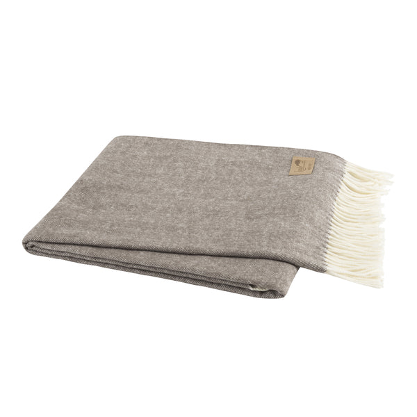 Mink Italian Herringbone Throw